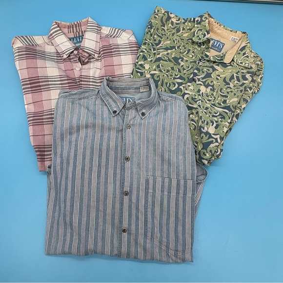 Vintage Lot - Levi’s San Francisco Button Down Short Sleeves Shirt Mens Small - Picture 1 of 15